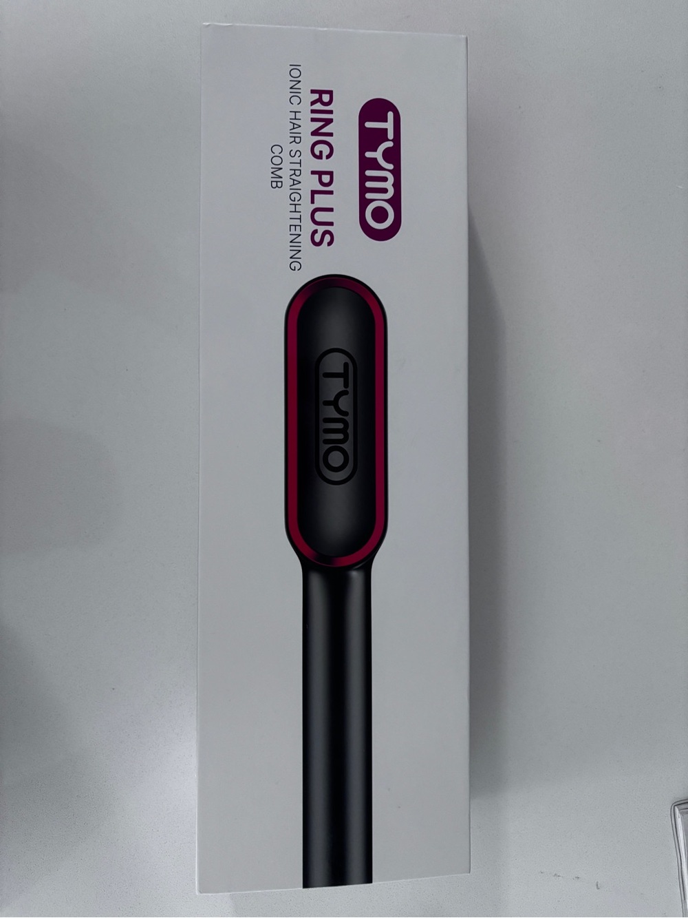 Tymo Ring Plus Ionic Hair Straightening Comb - Black & Red
